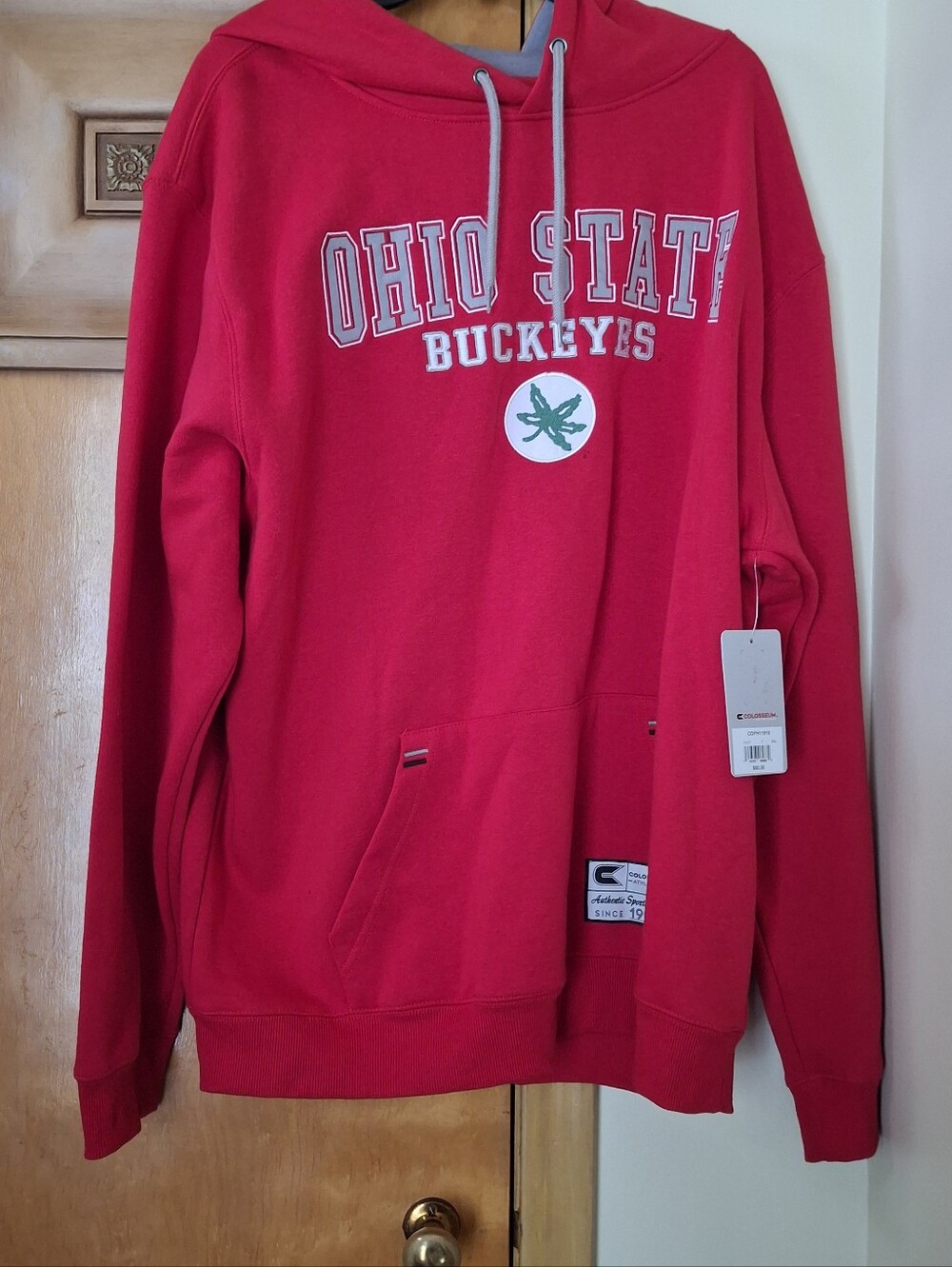 Mens Colosseum Red Ohio State Buckeyes Hoodie Size 2XL